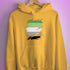 Aromantic Pride Flag Ripped Reveal Hoodie - Mustard